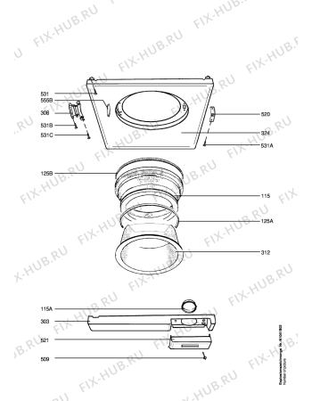 Схема №1 756177_20521 с изображением Уплотнитель (прокладка) для стиральной машины Aeg 1108510908